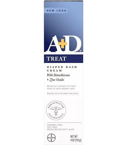 Amazon.com: A+D Diaper Rash Cream Zinc Oxide, 4 Ounces each (Pack